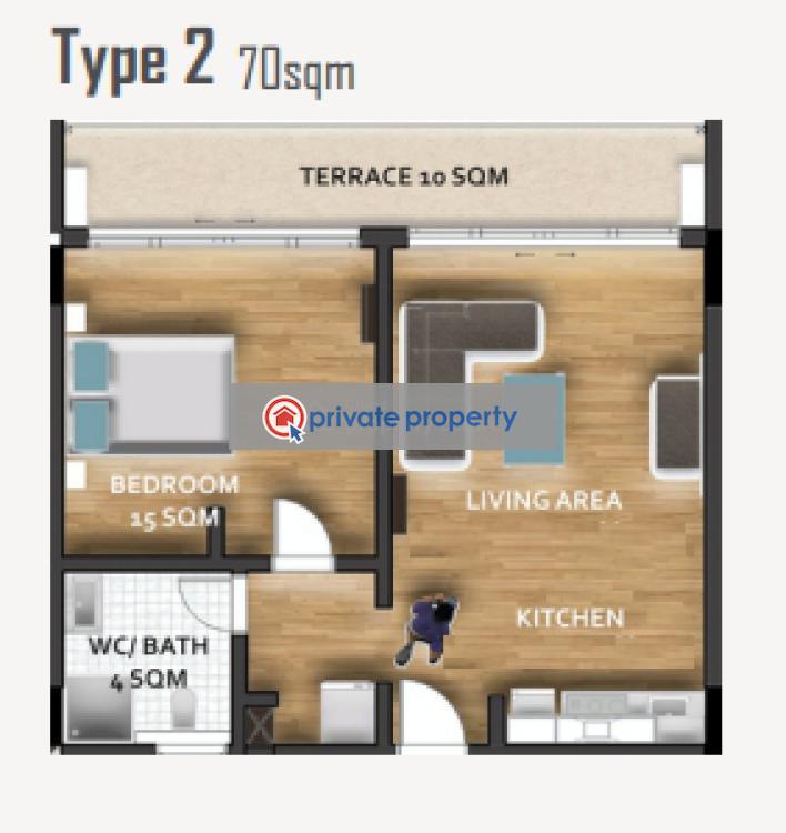 1 bedroom Mini Flat For Sale East Legon Accra - 5