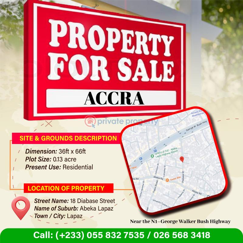 Residential Land For Sale Abeka Area Lapaz Accra - 0