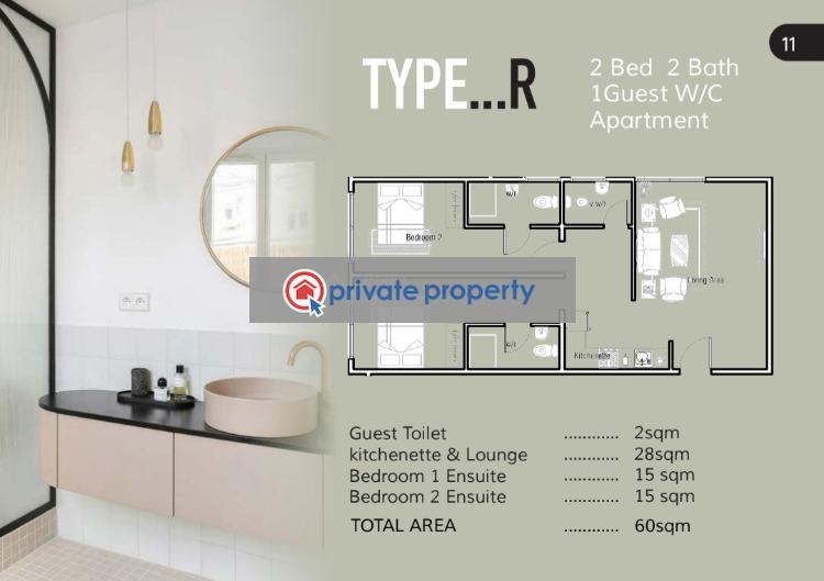 2 bedroom Apartment For Sale &nbsp;dzorwulu West Airport Airport Residential Area Accra - 4
